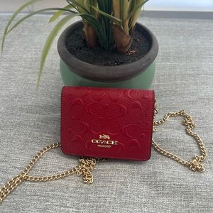 Coach crossbody card holder and drivers license holder .